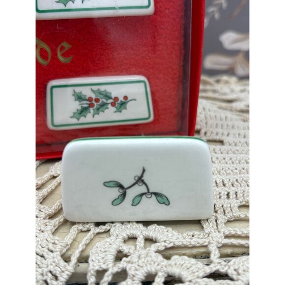 Set of 8 Vintage SPODE Christmas Place Card Holders NIB 1978 - Picture 4 of 7